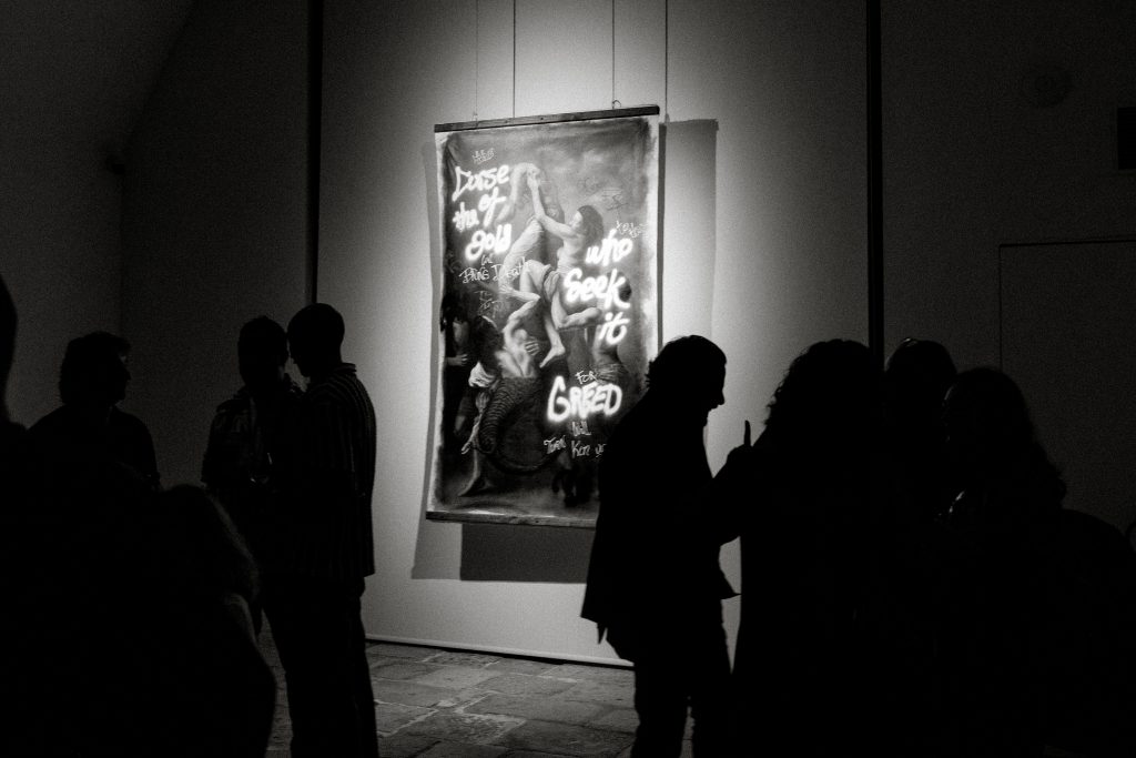 THE BATTLE FOR INHERITANCE [GREED]
Exhibition opening at Spazju Kreattiv, 9 May 2025. Photo by Ines Bahr