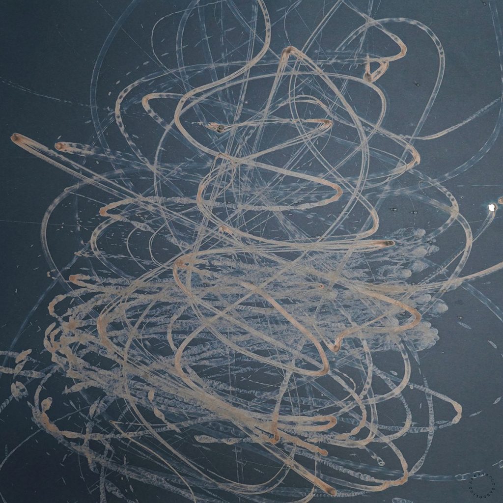 Untitled, Arcangelo Sassolino, unsigned, 2024, Molten Steel on Paper, 70 X 70 cm, Private Collection. Photo by Arcangelo Sassolino Studio