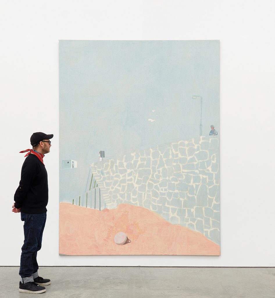 Andrew Cranston, Cornwall 1979, 2021, Rabbit skin glue and pigment on bleached canvas, 240 x 180cm