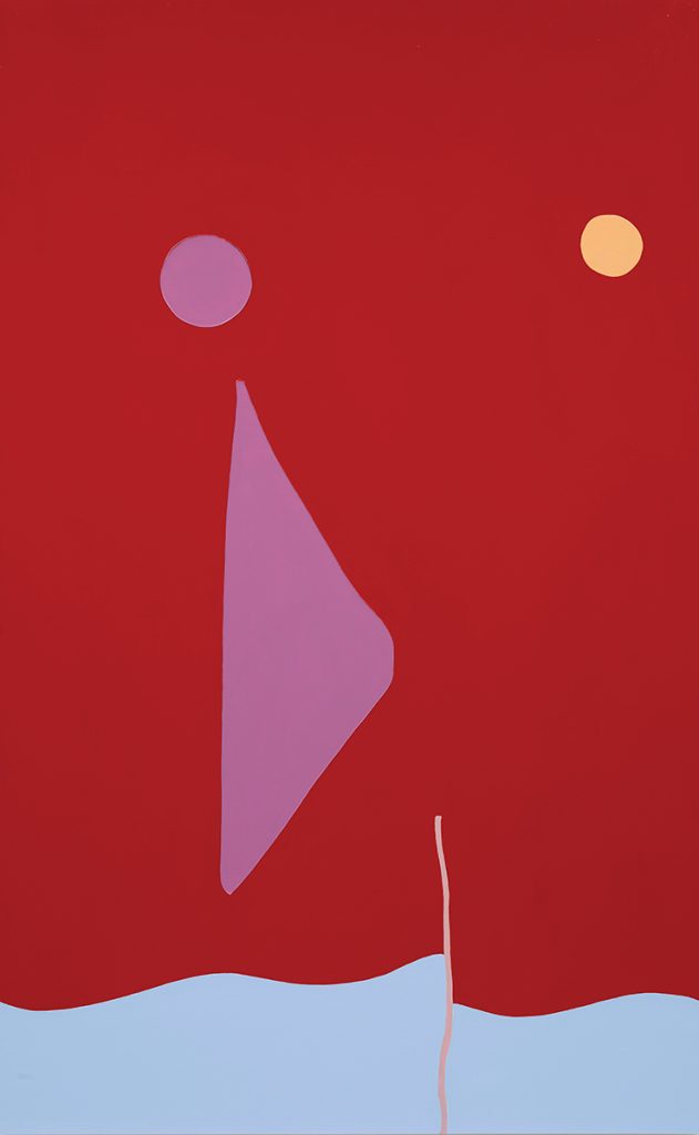 Gary Hume, La Plage, 2021, Enamel paint on aluminium, 208 x128cm