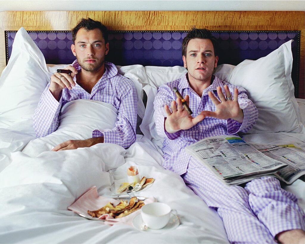 Jude Law and Ewen McGregor. Image courtesy of the artist, Lorenzo Agius