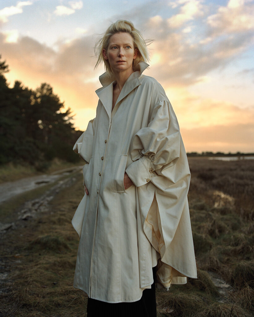 Actress Tilda Swinton poses for a photoshoot on 1 February 2005 in the United Kingdom.  Photo by Lorenzo Agius, image courtesy of the artist.
